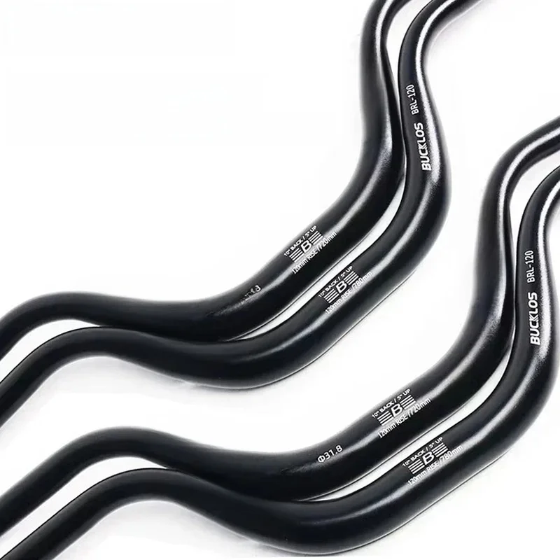 AliExpress BUCKLOS Mountain Bike Handlebar 31.8mm Hi-Riser MTB Bar Flat Riser 720/780mm Handle Bar Rise 30/50/90/120mm Swallow Handlebar