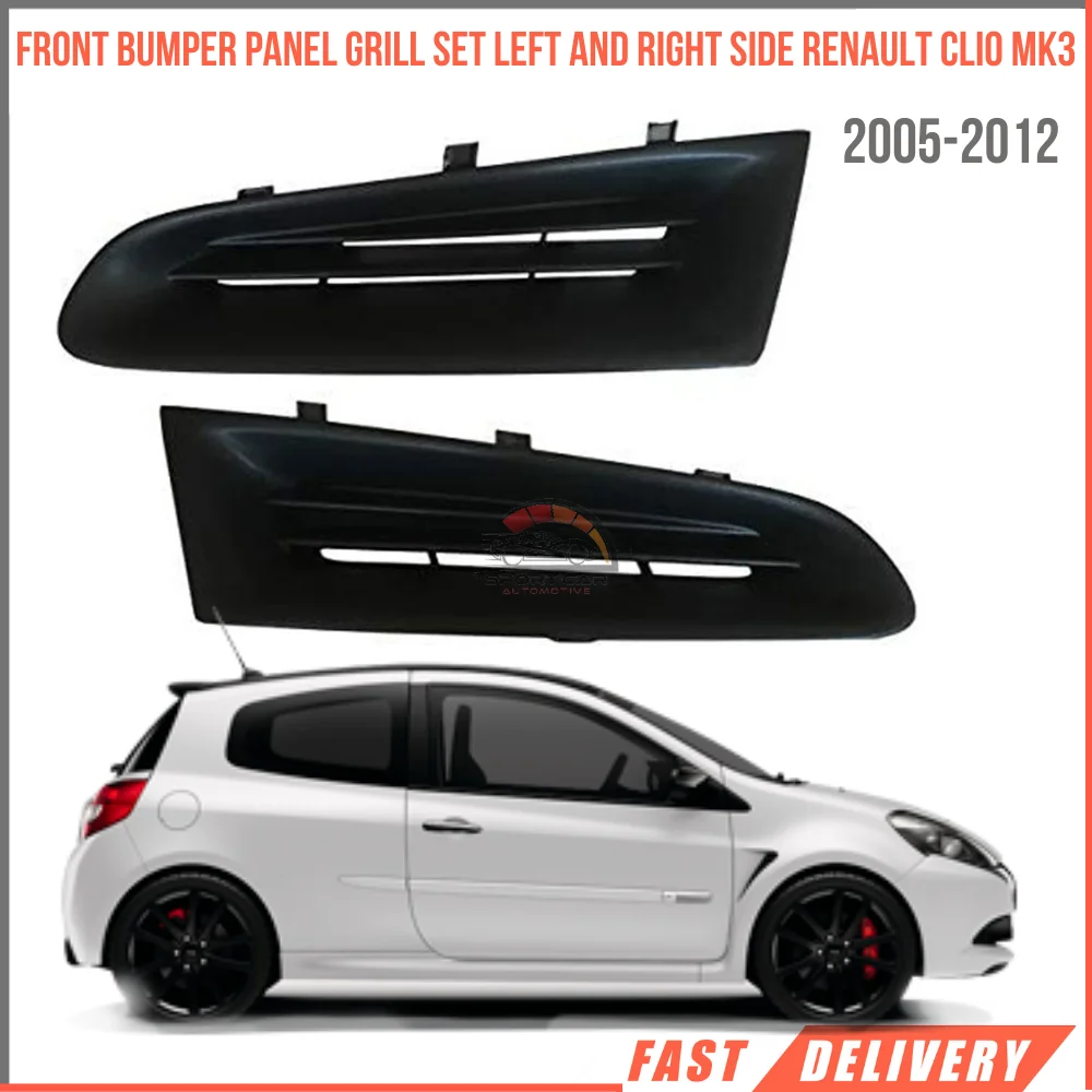 For Front bumper panel grill set left and right side RENAULT CLIO MK3 2005-2012 Oem 7701208684 fast shipping excellent quality