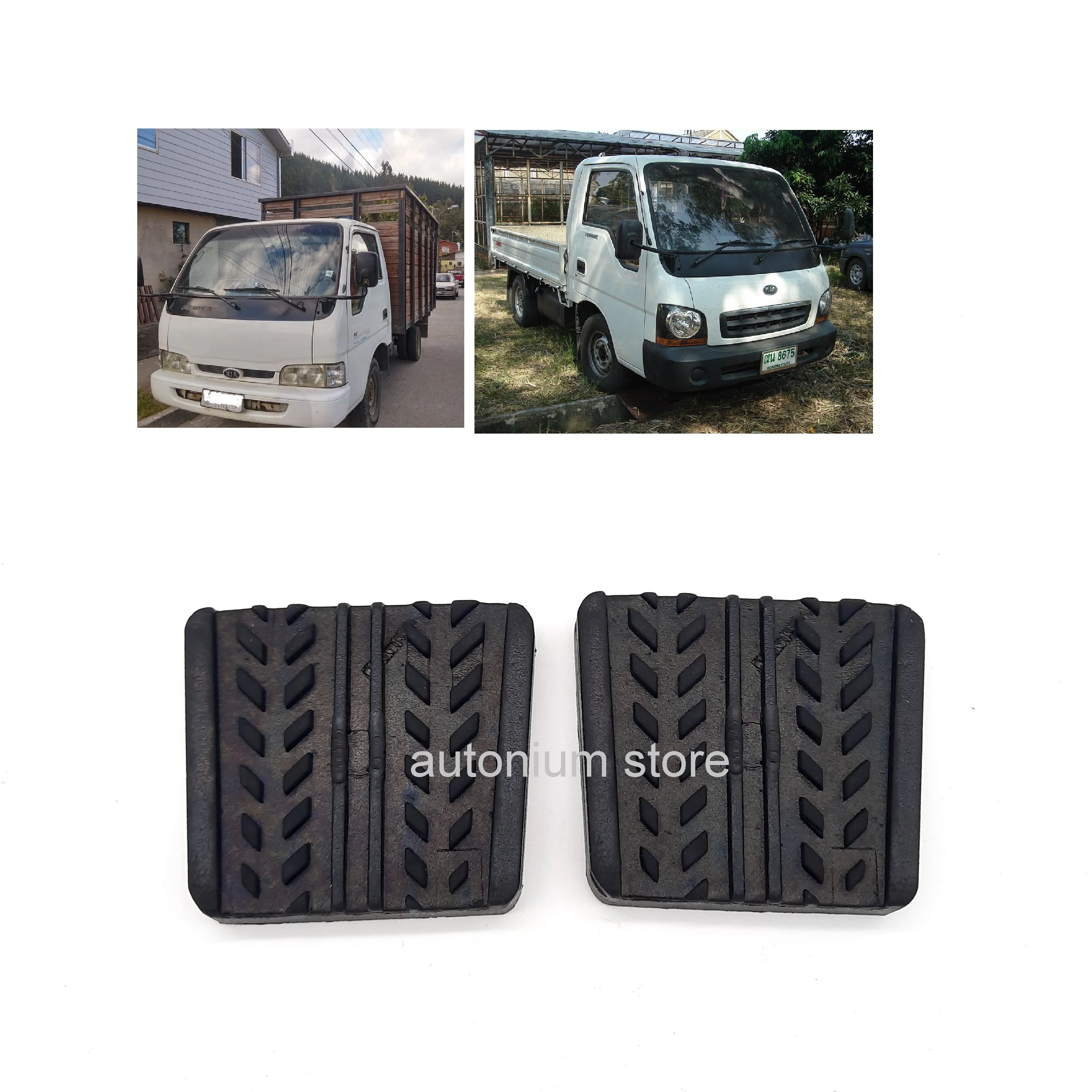 1 Pair Brake and Clutch Pedal Pad Cover Best Quality Rubber for Kia Bongo Frontier 1997-2004