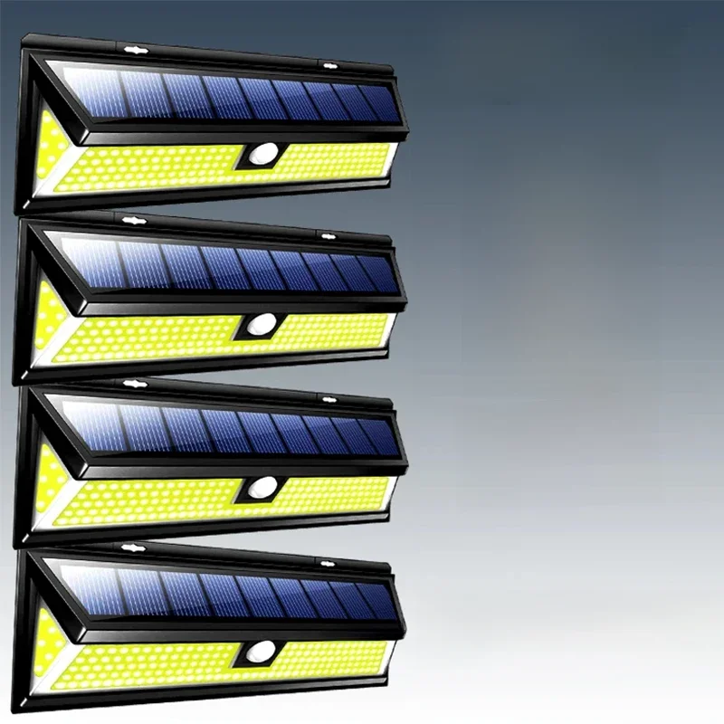 Solar Lights Outdoor 180 COB Solar LED Wall Lamp Waterproof Motion Sensor 3 Modes Super Bright for Garden Front Door Garage Path