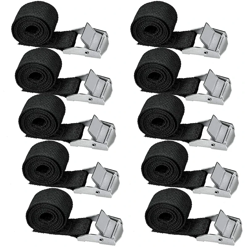 AliExpress VHOHOUR 10 Pcs Black Lashing Straps with Clamping Lock Heavy Duty Fastening Straps for Motor Bicycle Luggage