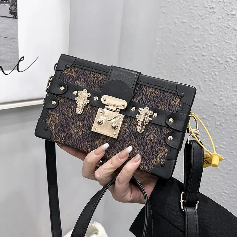 2024 Nowa torba na ramię Box Bag Fashion Retro Small Box Crossbody Bag — zdjęcie 2