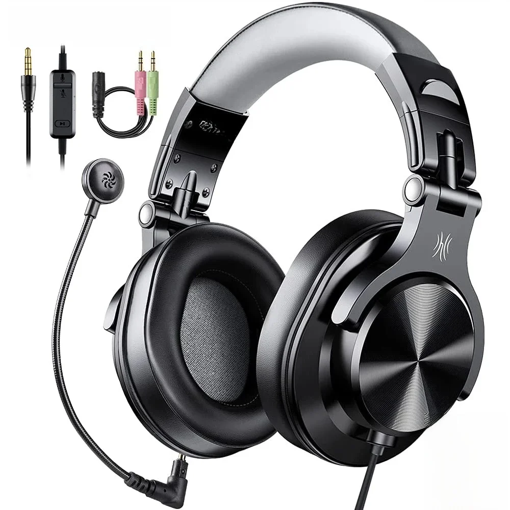Oneodio-Casque de jeu filaire A71D, supra-auriculaire, audio haute résolution, poignées amovibles, microphone, PC, ordinateur, PS4, PS5, Xbox