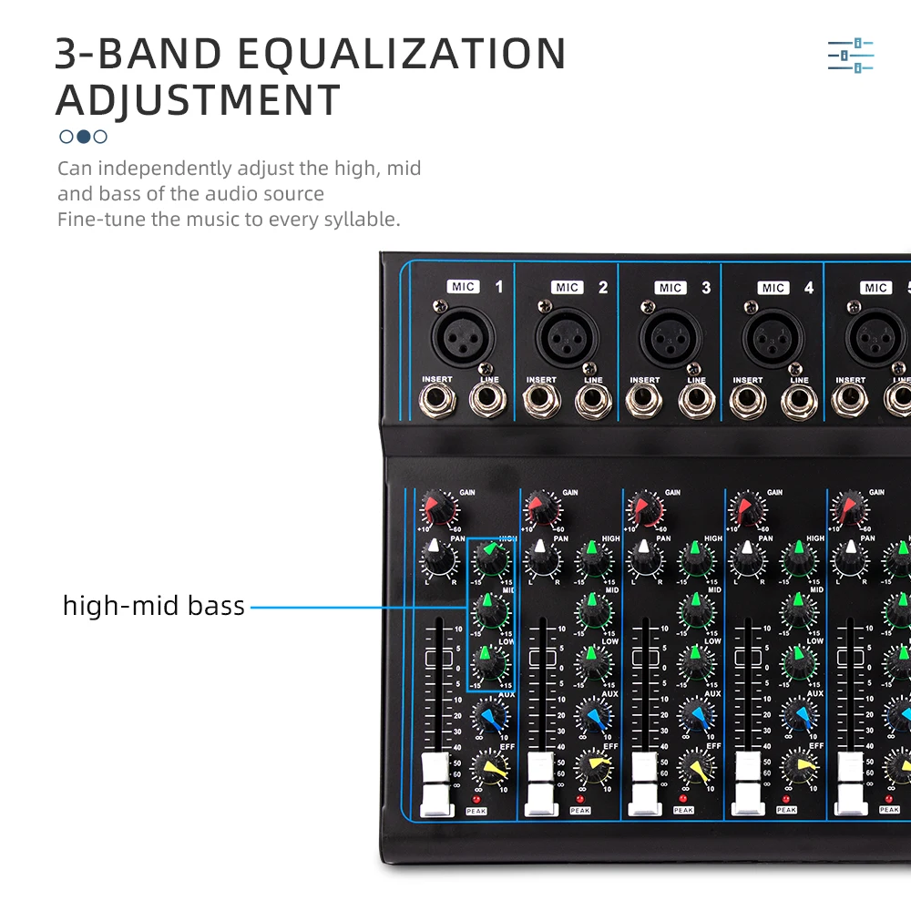 F7 profissional 7 canais mixer bluetooth usb reverb home ktv palco performance ao vivo rede k música amplificador de mixagem de áudio