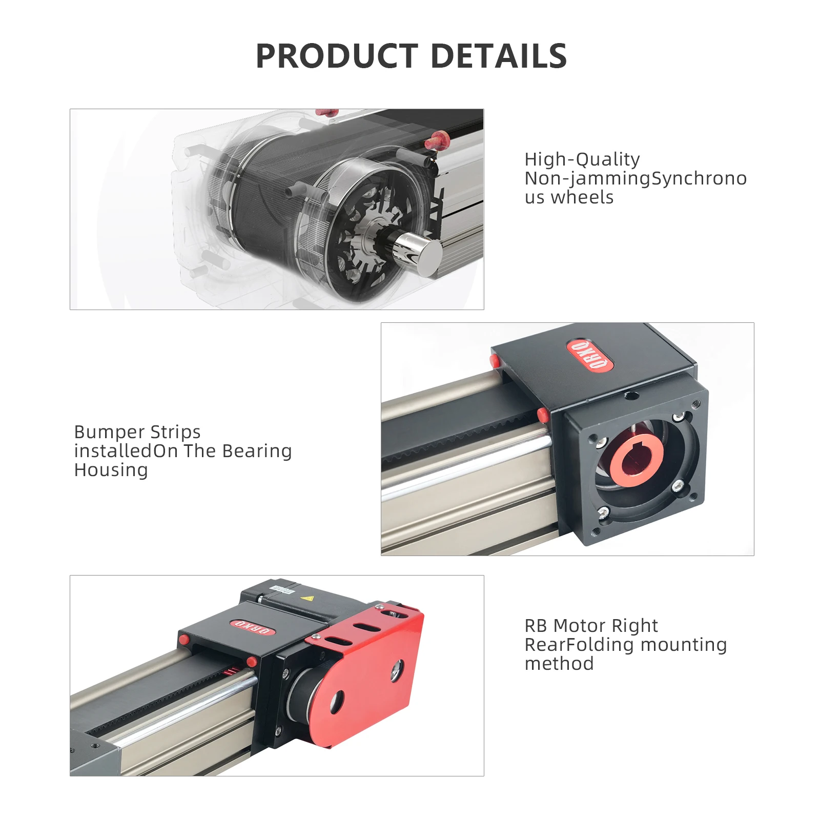 QRXQ RXP80 Heavy Load Guide 100mm 200mm 300mm Rail Linear Stage Actuator Belt Driven Linear Guide Belt Driving Linear Guide Rail