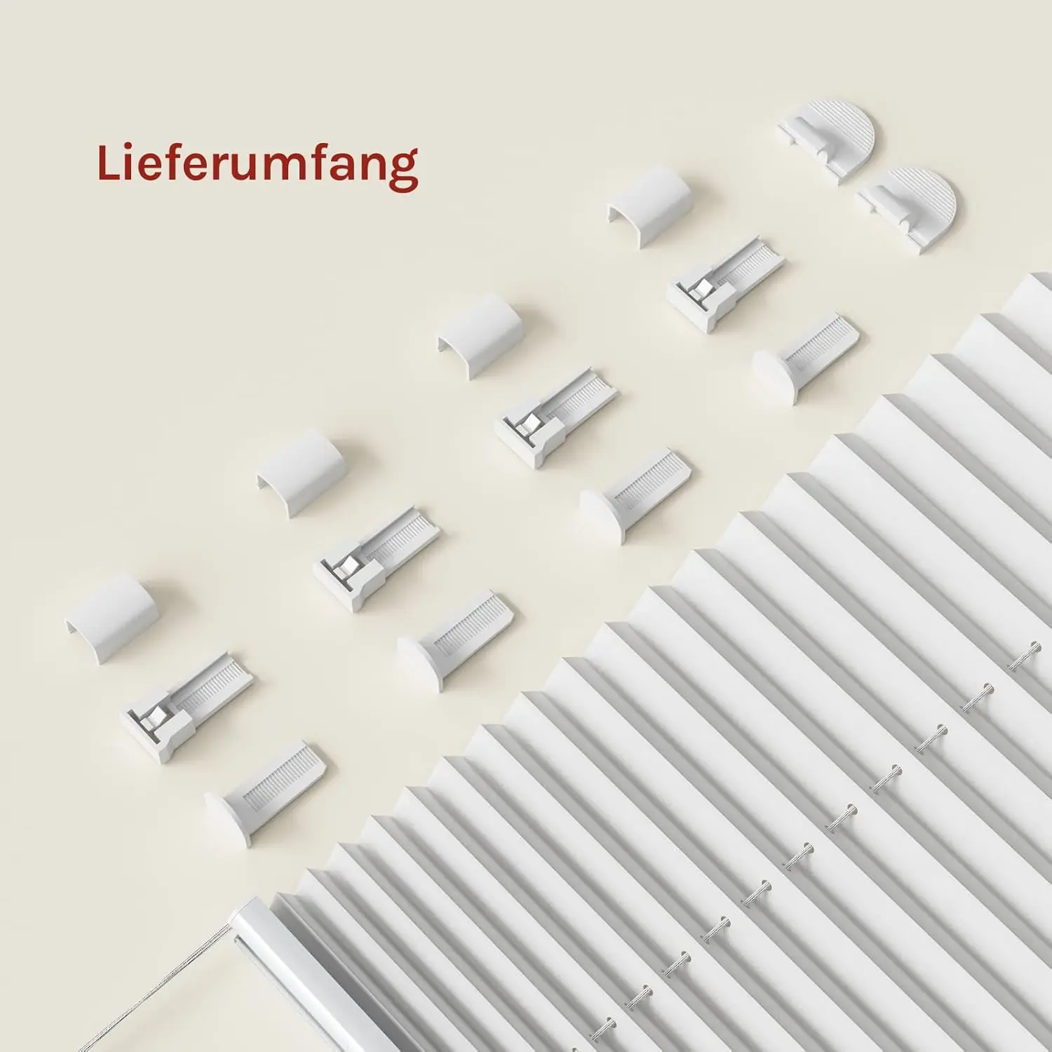 WOLTU Plissee-Rollo Klemmfix ohne Bohren, faltbar, Easyfix, geklemmtes Rollo, blickdichter Sichtschutz für Fenster und Türen – Detail 7