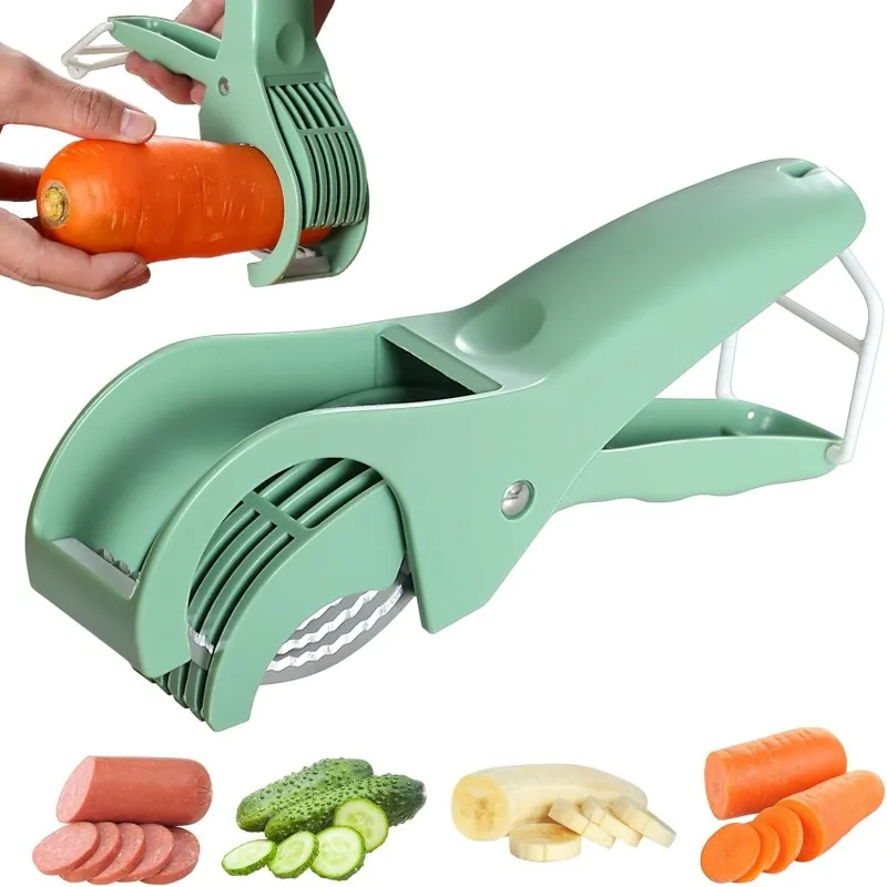 قطاعة الموز متعددة الوظائف وقطاعة الخضراوات من الفولاذ المقاوم للصدأ مع مقبض ABS أدوات تقطيع مثالية