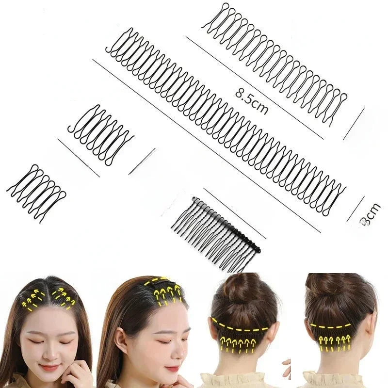 Épingle à cheveux Invisible cassée pour femmes, outils de Style diadème, rouleau courbe, aiguille, frange, peigne à insertion fixe, accessoires de coiffure professionnels