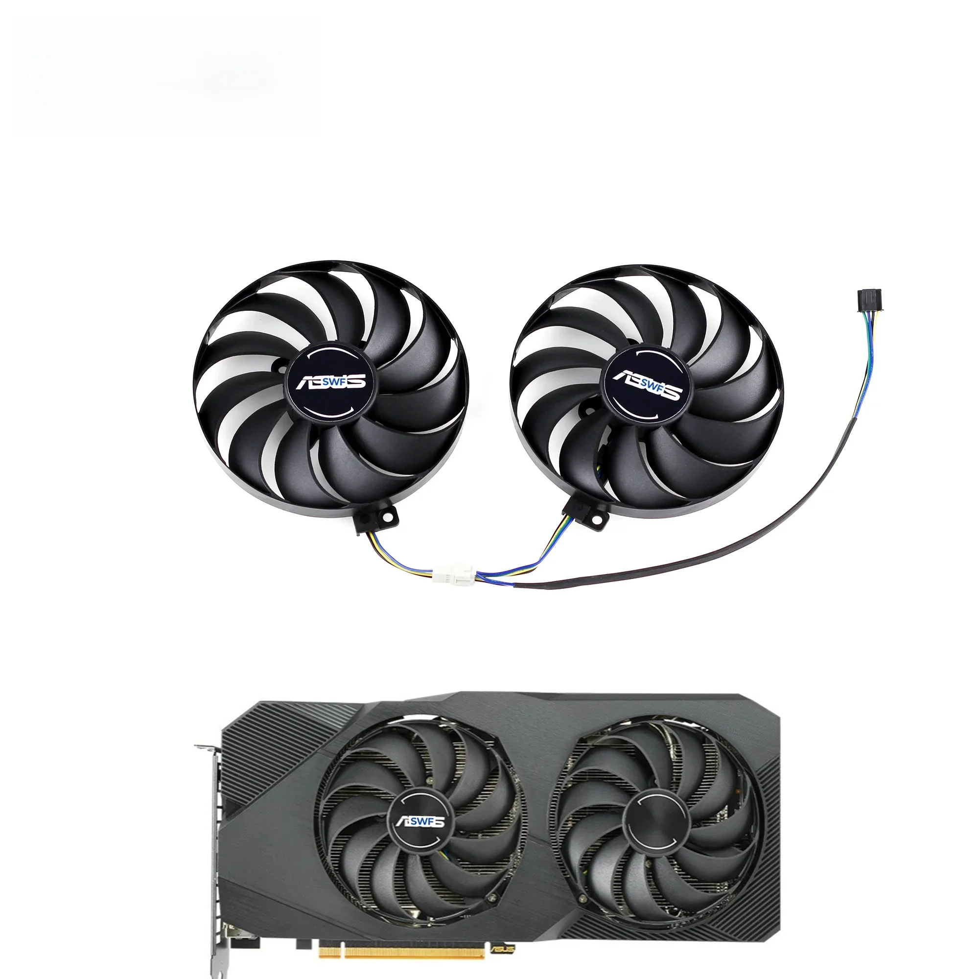 Wentylator chłodzący 95MM FDC10U12S9-C do karty graficznej ASUS Radeon RX 5700 5600 XT DUAL EVO OC T129215SU — zdjęcie produktu 4