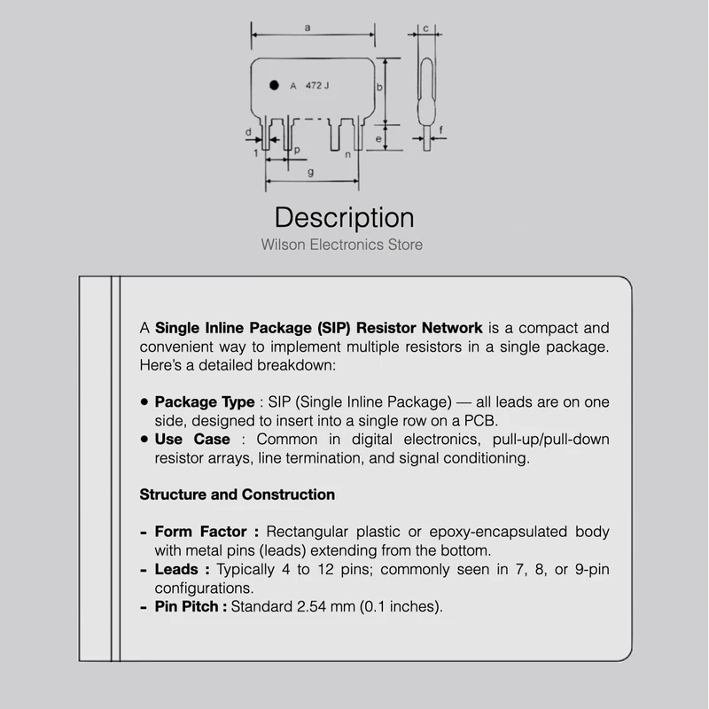 10PCS/ Lot NEW A09-512JP 5K1 - 9 PIN 1/8 W Single Inline Package Resistor Network Tolerance ± 5%