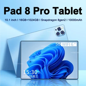 Asli Pad 8 Pro Tablet 10.1 Inci Android 13 Snapdragon 8gen2 Global 16 GB+1024 GB 10000 mAh 5G SIM Ganda WIFI HD Layar Penuh 8 tablet luar ruang penjualan terbaik - №