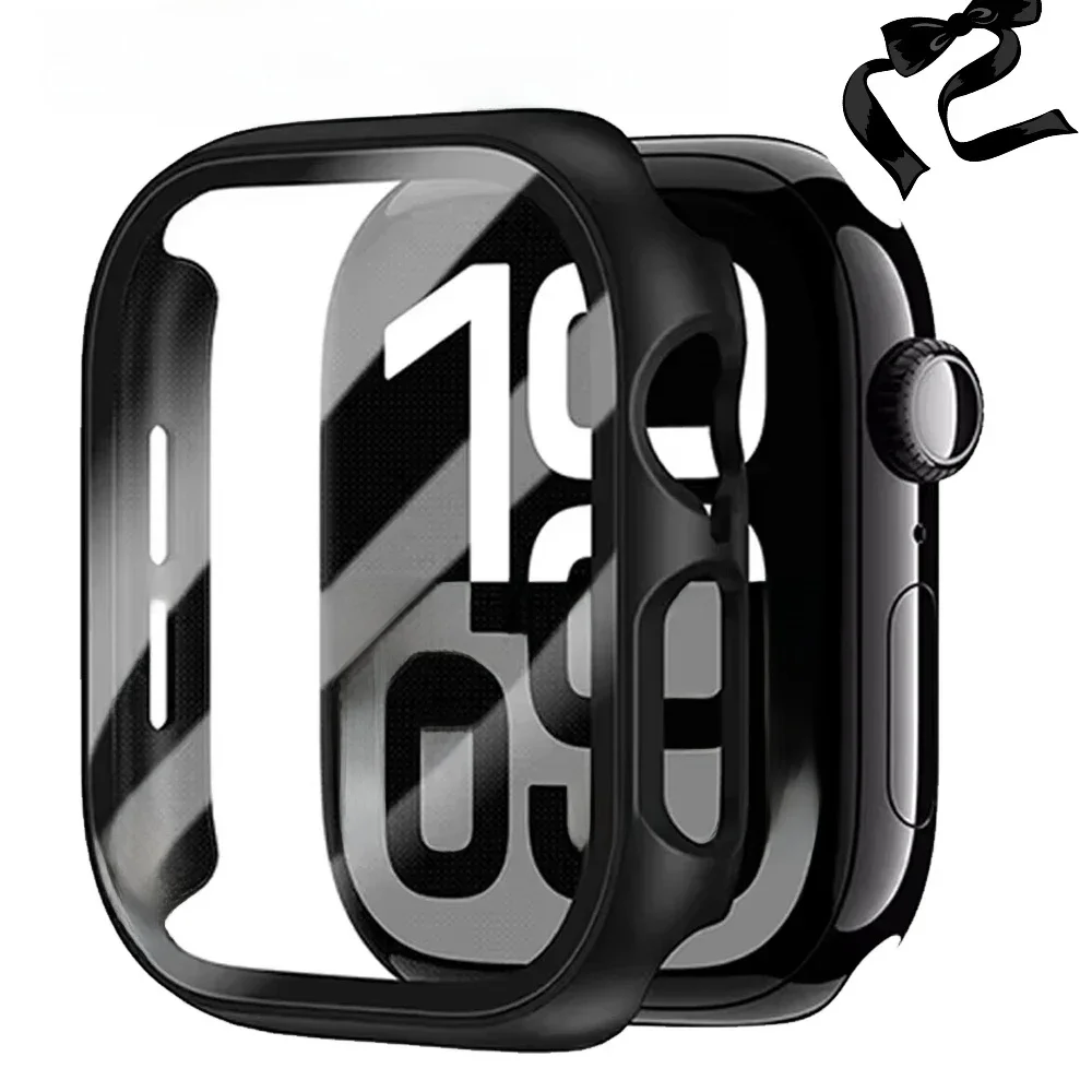 Szkło hartowane + osłona do Apple Watch Ultra 49 mm 10 46 mm 42 mm Etui ochronne na ekran iWatch 9 8 7 45 mm 41 mm 6 5 SE 44 mm 40 mm Powłoka — zdjęcie 2