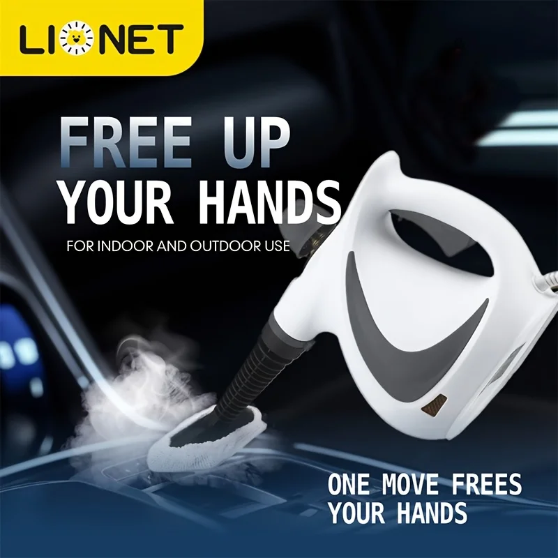 منظف بخار محمول باليد 900-1050 وات، ضغط 3 بار، استخدام متعدد الأسطح - تصميم مريح، تشغيل بلمسة واحدة، خالي من المواد الكيميائية، الأداء