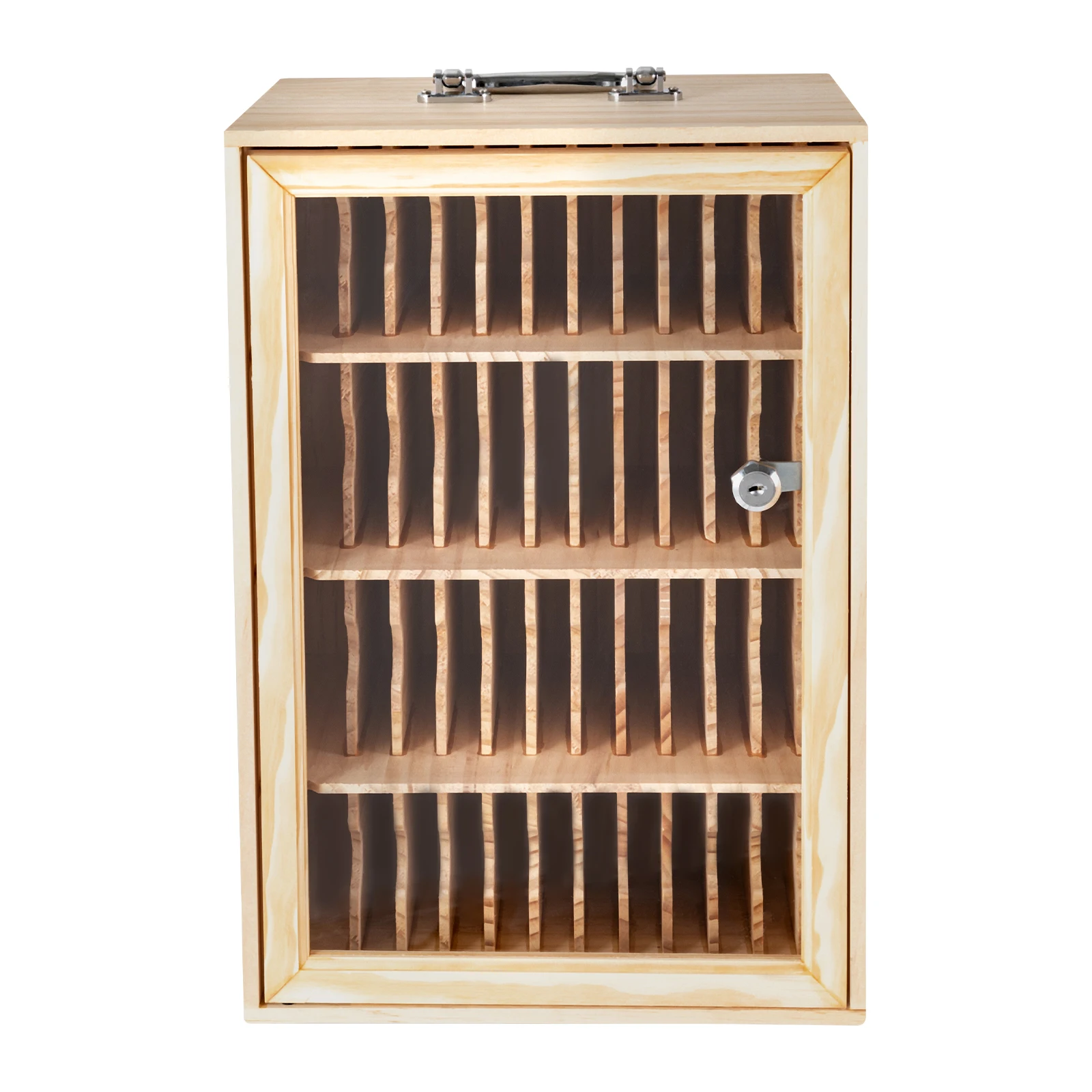 48 Phone Slots Wood and Acrylic Cell Phones Storage Cabinet,  Storage Cabinet for Cell Phones, Cell Phone Holder for Schools