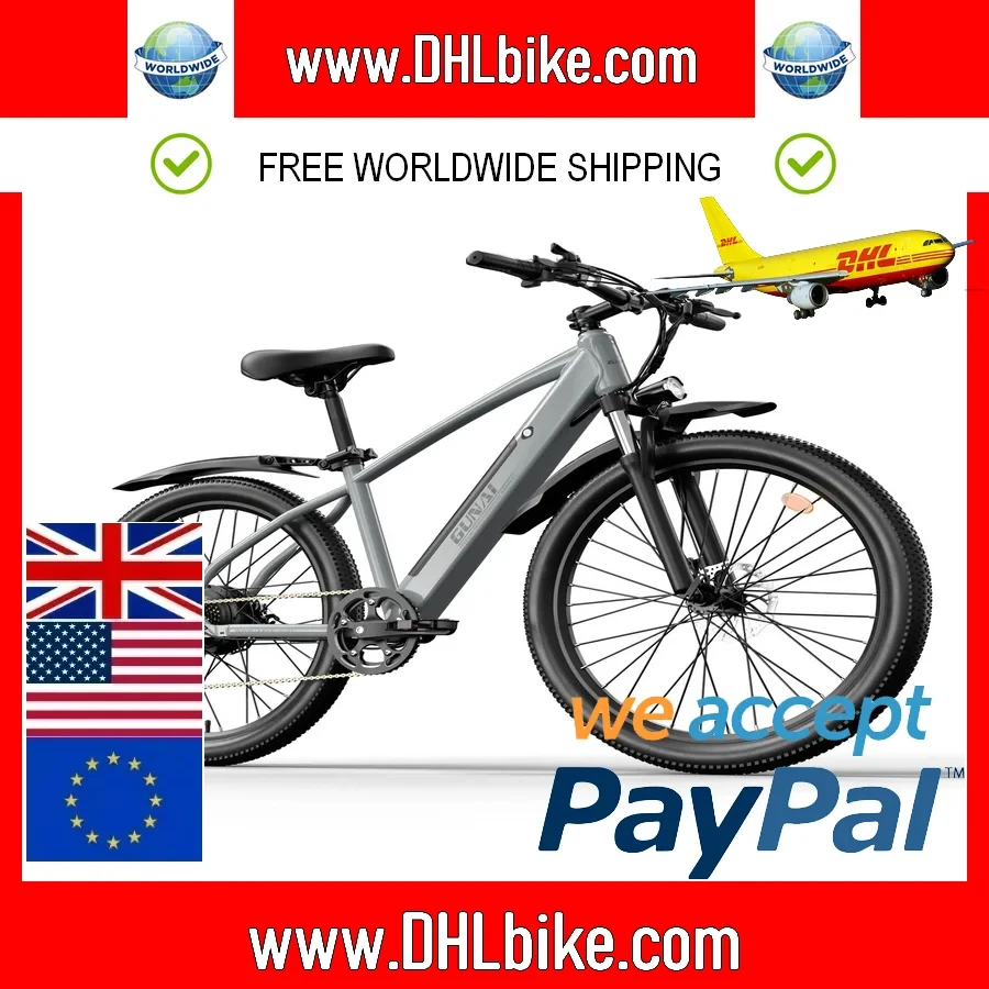 

NEW GUNAI GN27 Electric Bike For Adults,750W Motor 26" E-Mountain Bicycle Commuter E-bike With 48V10.4AH Battery