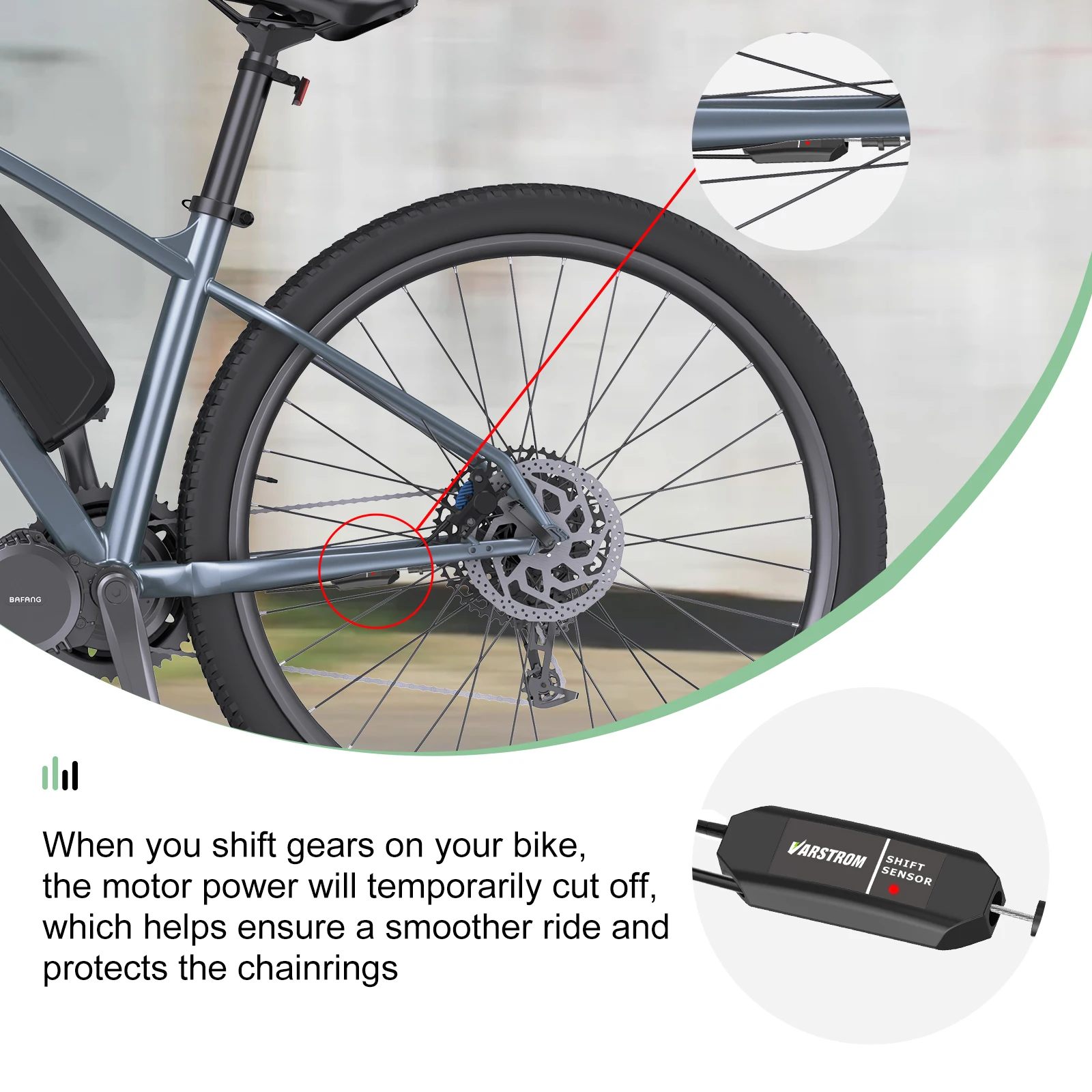 Varstrom Gangsensor E-Bike Sensor Schaltsensor für Mittelmotor BAFANG BBS01 BBS02 BBSHD Tongsheng TSDZ2B TSDZ8 TSDZ16 BBS E-Bike Geschwindigkeitssensor – Detail 3