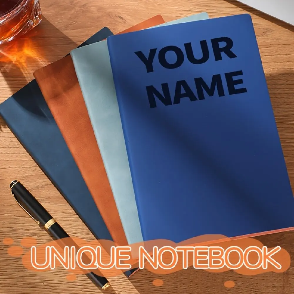 Personalized Journal with Custom Text, Name and Birthday Date for Students, Work and Daily Notes