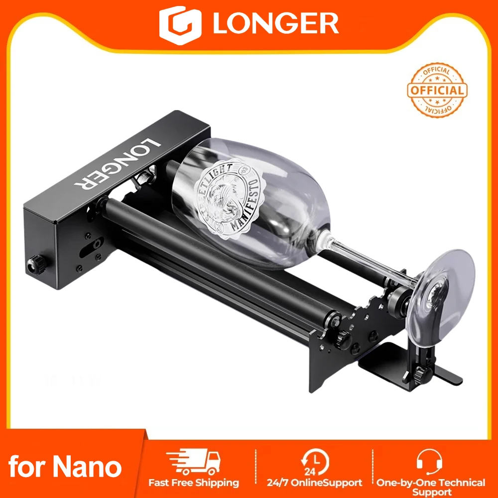 Kit de rouleaux rotatifs laser pour graveur laser 360 °   Pièces de machine de marquage et de gravure de logos pour tasses, verres et canettes à rotation automatique et réglable