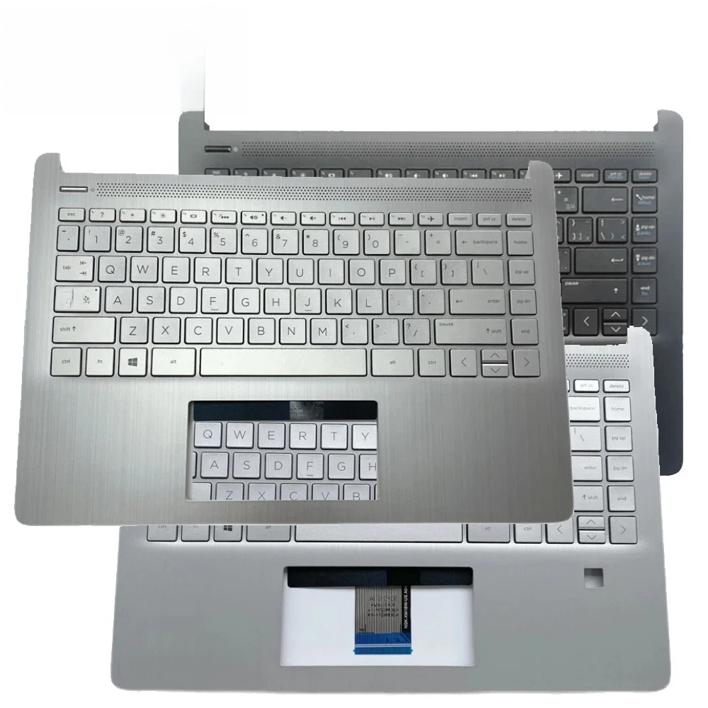 Podpórka pod nadgarstki do klawiatury laptopa HP14 14-DQ 14-FQ TPN-Q221 14S-FR, górna obudowa, wersje US i RU, L88200 L88206 L61506 L61507-001. — zdjęcie produktu 6