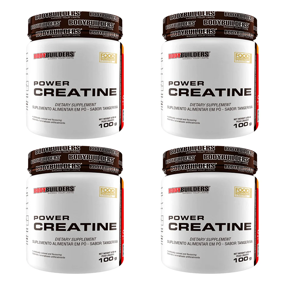 4x Power Creatine Kit 100g - Bodybuilders Supplement Powder for Energy Gain