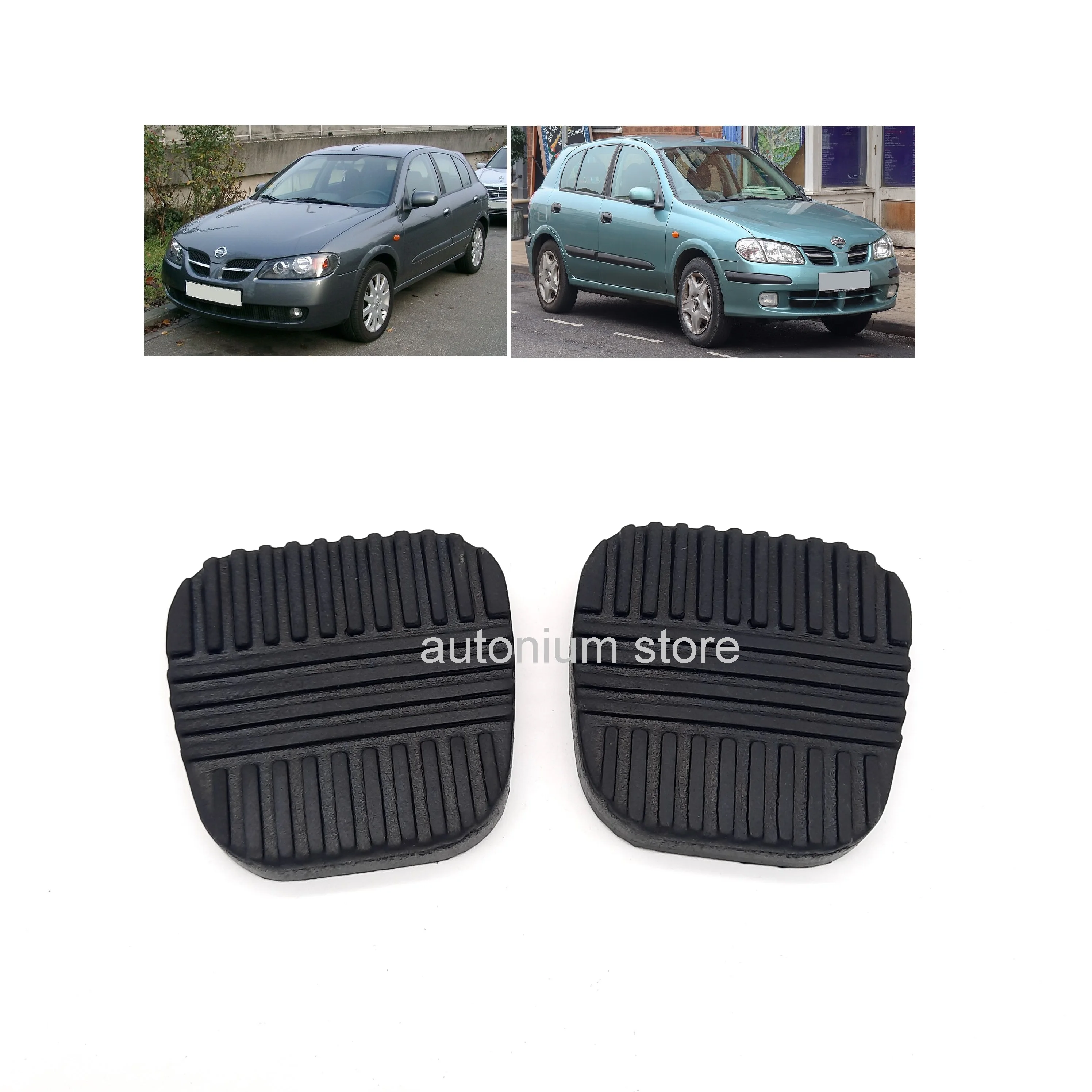 1 Pair Brake and Clutch Pedal Pad Cover Best Quality Rubber for Nissan Almera Pulsar N16 2000-2006