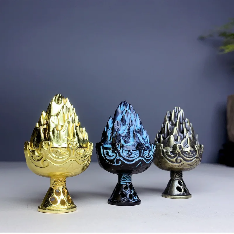 Alloy Mini Boshan Incense Burner Holder Buddhism Mini Sandalwood Censer Temples Yoga Studio Home Desk Holder  Ornaments