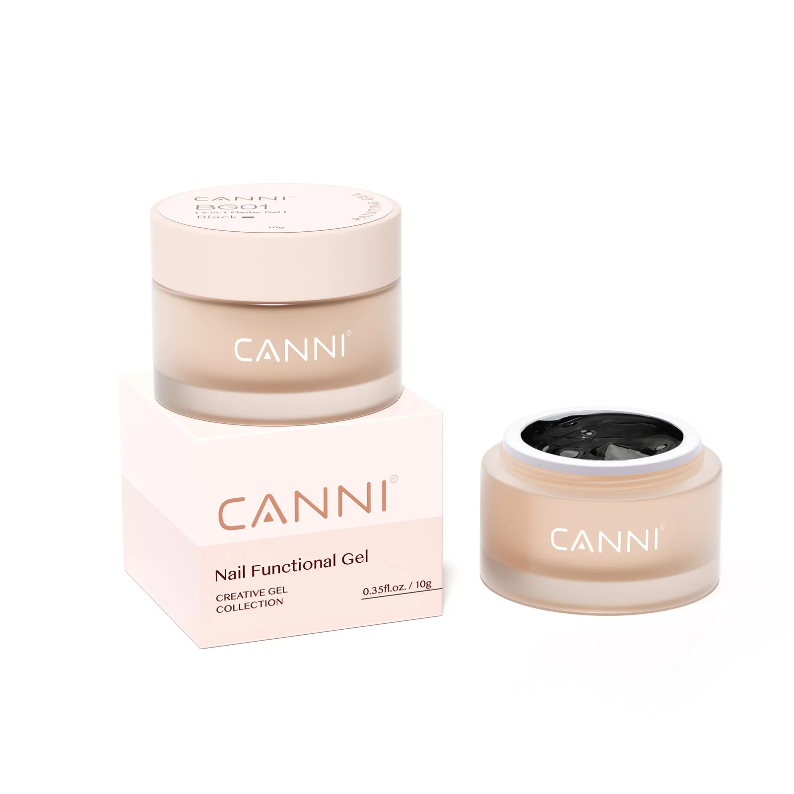 CANNI 10g No-Wipe 5-in-1 Plaster Gel HEMA TPO FREI Nail Art Funktionsgel Weiß Schwarz Nagellack Reliefmuster DIY Maniküre – Detail 21