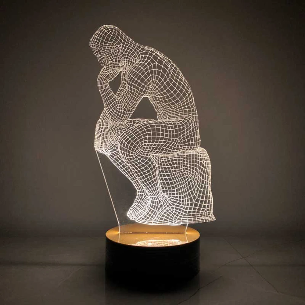 

Thinking Man Figure Decorative Gift LED Table Lamp - Inspiring Illumination for Thoughtful Spaces