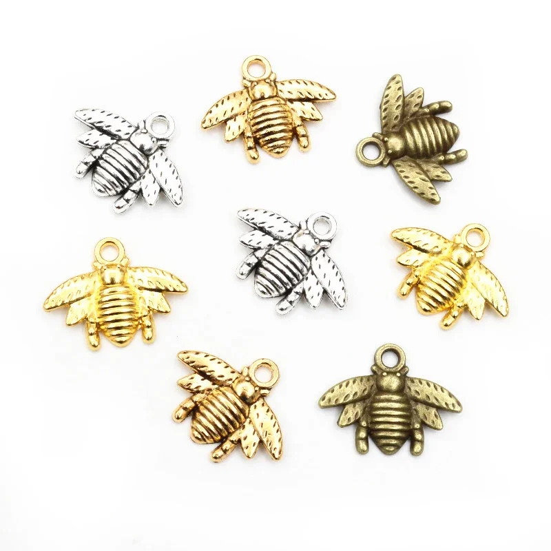 30 sztuk pszczoła Charms 20x16mm tybetański posrebrzany brąz złoty wisiorki antyczne tworzenia biżuterii DIY Handmade Craft — zdjęcie 2