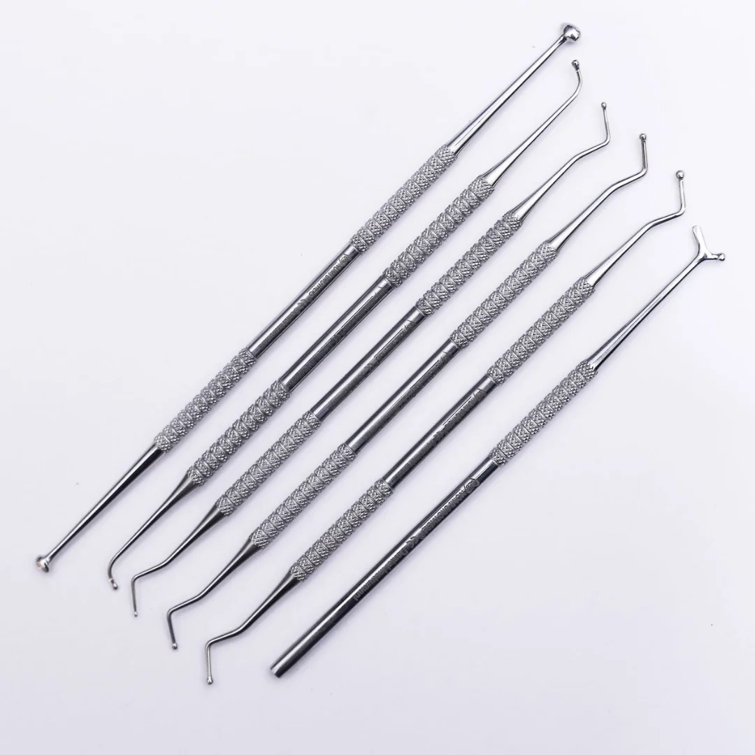 

Dental Composite Filling Tools Set 6 Pack Burnishers Silver Flat And Ball Tips