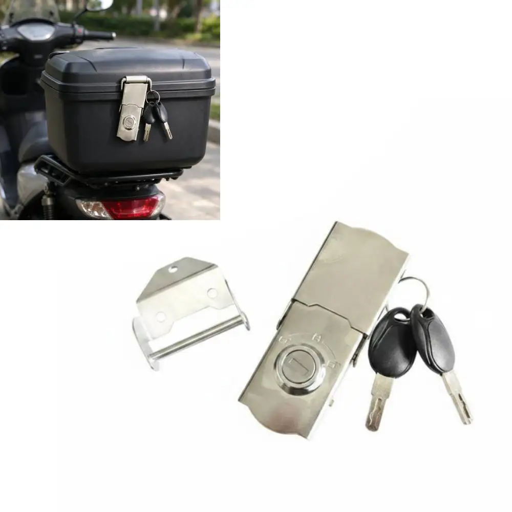 Motorcycle Trunk Lock Portable Tail Box Lock Kit Anti-Burglary Trunk Tool Box Latch Lock and Buckle Lock for Electric Bike