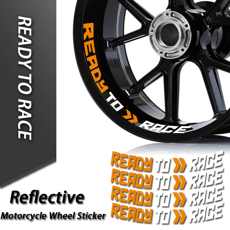 For KTM Adv Duke 390 690 790 890 1190 Rc 1290 Adventure Reflective Motorcycle Wheel Sticker Rim Decals READY TO RACE Accessories