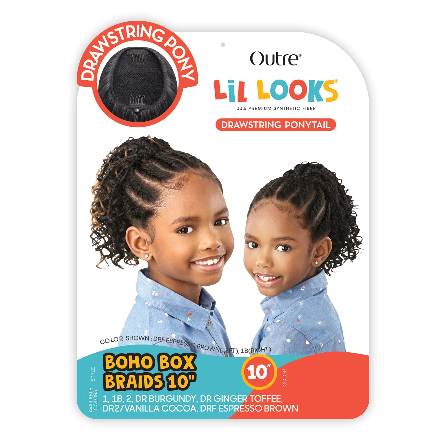 ضفائر على شكل ذيل حصان صناعية برباط من Outre مقاس 10 بوصات