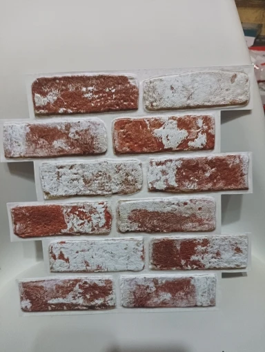 10pcs 3D Brick Wall Stickers Self-adhesive Faux Brick Wall Panels, Matt, Waterproof, 30 x 30cm, Living Room Bedroom Wall Decor photo review
