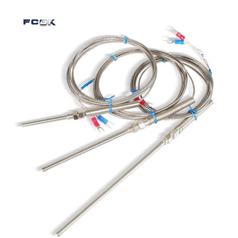 Thermocouple M8 1m 2m 3m 4m 5m Type K E 50mm 150mm 100mm 200mm Probe Screw Thread Cable Temperature Sensor 0-400℃