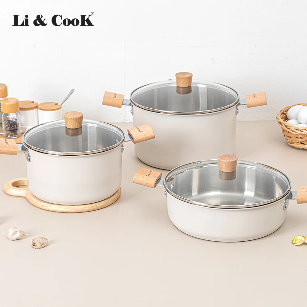 [Lee & Cook] Three Nordic Plus IH Pots (20 positive water, 24 hot pot, 24 bear pot)