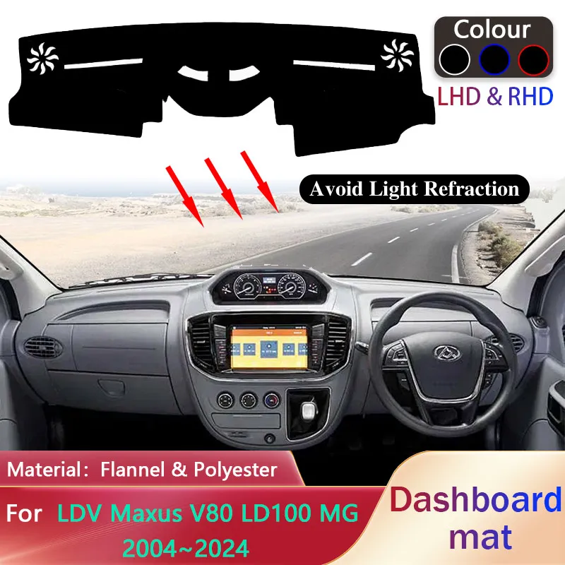 

Коврик на приборную панель автомобиля для LDV Maxus V80 LD100 MG 2004 ~ 2024 2005, противоскользящий коврик, солнцезащитный коврик, коврик для приборной панели, аксессуары