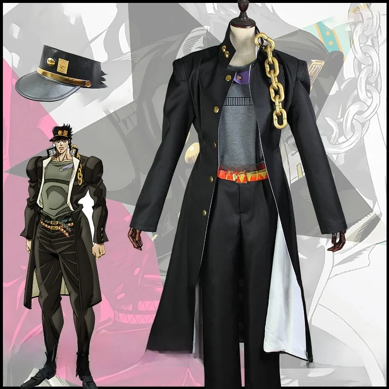 Kujo Jotaro Cosplay Kostuum Halloween Party Roleplay Uniform Volledige Set Vrouwelijke Vrouwen Mannen - afbeelding 2