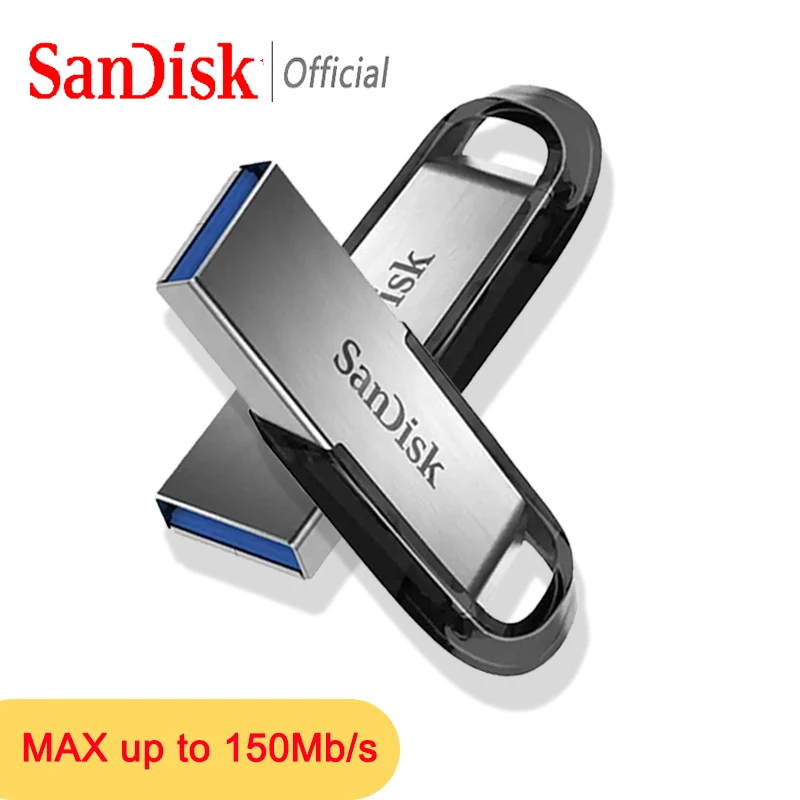 محرك فلاش USB SanDisk SDCZ73 256 جيجابايت 128 جيجابايت 64 جيجابايت 32 جيجابايت USB 3.0 محرك قلم تشفير معدني عالي السرعة يصل إلى 150 ميجابايت/ثانية قرص USB3.0 U