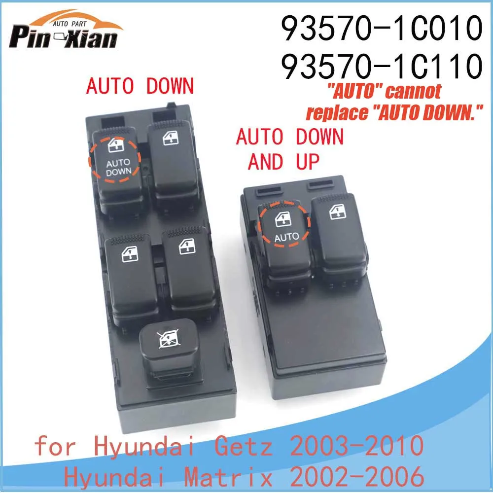 

Front Left Driver Window Control Switch for HYUNDAI Getz 2003-2010 Matrix 2002-2006 935701C010 935701C110 Auto Lift Window