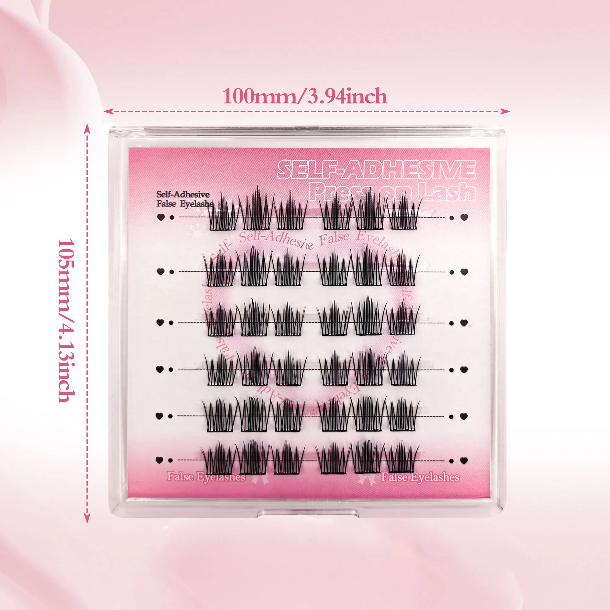 36 clusters - Glue-free Camellia Korean false eyelashes, self-adhesive DIY false eyelashes, cat eyes, anime shape, natural and f