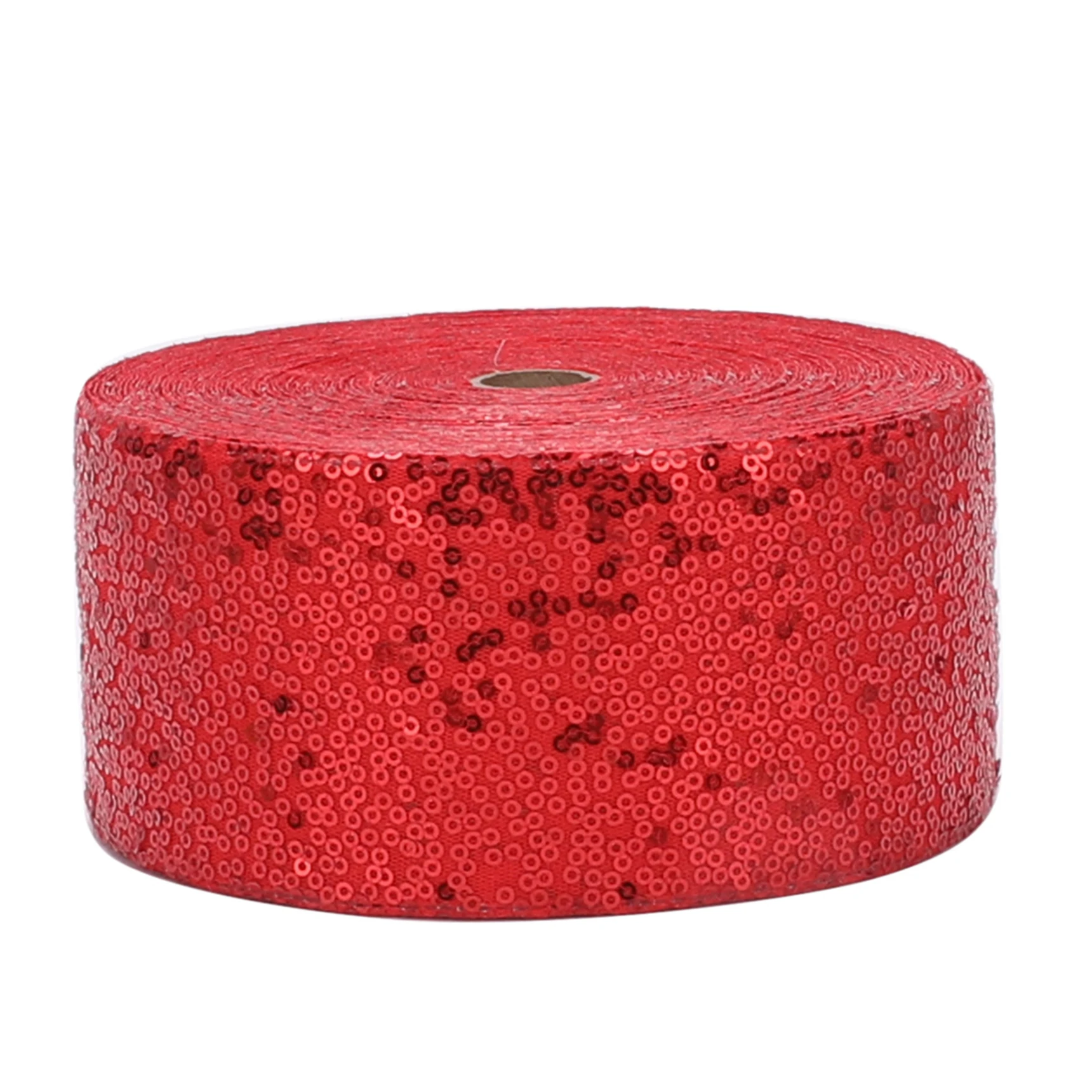 HSDRIBBON Listones 3inch 75mm colorful Sequin Scribble Sequin Ribbon 25Yards/Roll