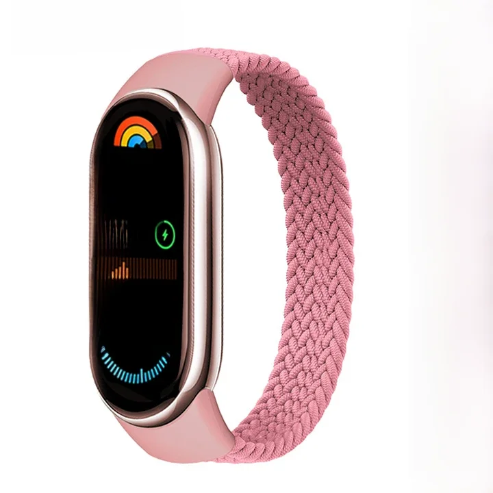 Boucle Solo tressée pour Xiaomi Mi Band 9 8 accessoires bracelet élastique remplacement bracelet correa smartwatch bracelet correa Miband 8 NFC