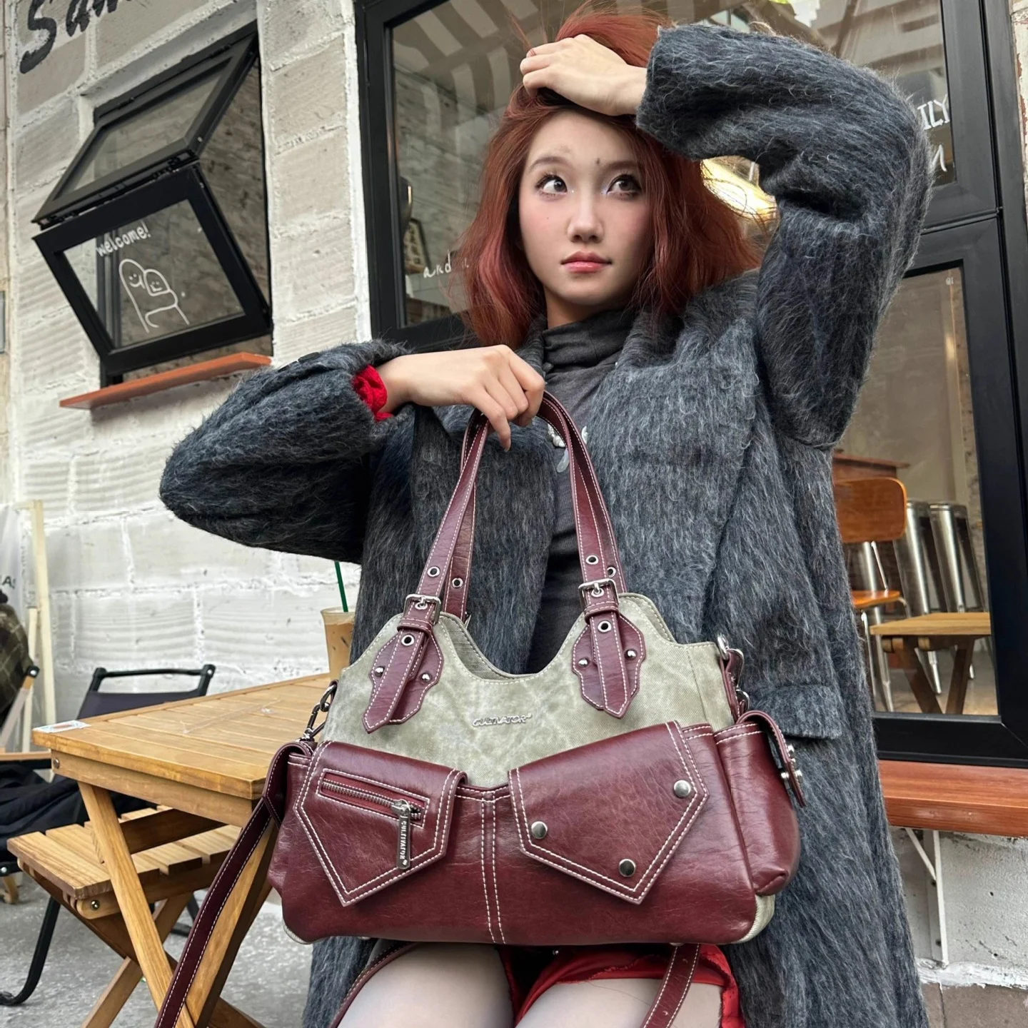 

Denim Shoulder Bag Sling Bag Women Handbag - Fashion Crossbody Bags Vintage Underarm Bag Satchel Designer Luxury Bag Y2k