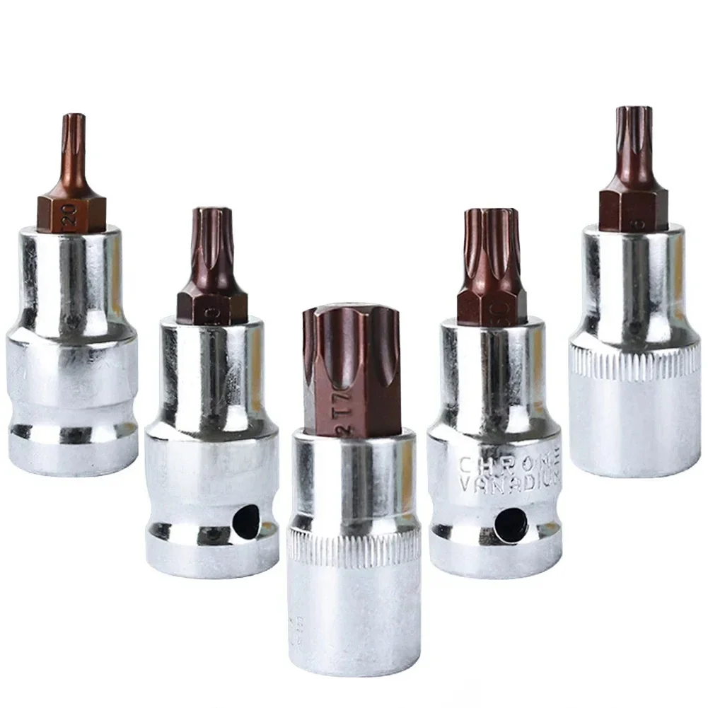 Tournevis à tête Torx T20-T70, douilles à embout Torx, clés à douilles de 1/2 pouces, en acier allié pour la polyvalence et la compatibilité, outils manuels