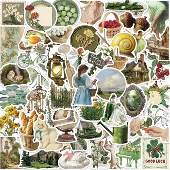 50pcs s in אמריקאי טרי אידיאל מדבקות אסתטיות קישוט נסיעות יומן נסיעות דייס מחשב נייד מזוודה ניירת קיר מדבקת