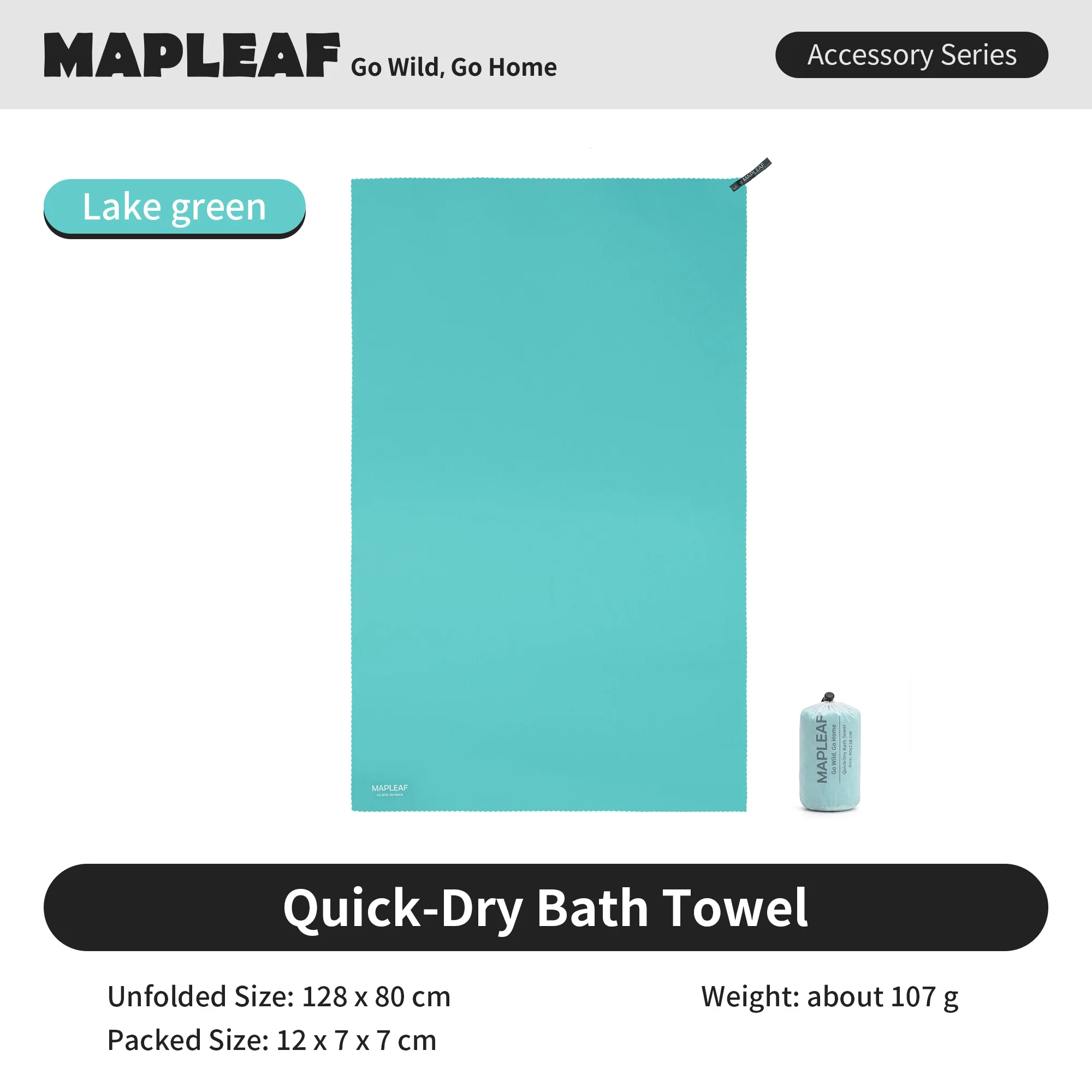 MAPLEAF Sneldrogende microvezel handdoek zacht zeer absorberend ultralicht compact sport sportschool fitness training hardlopen zwemmen reizen kamperen wandelen strand zwembad bad douche sauna spa
