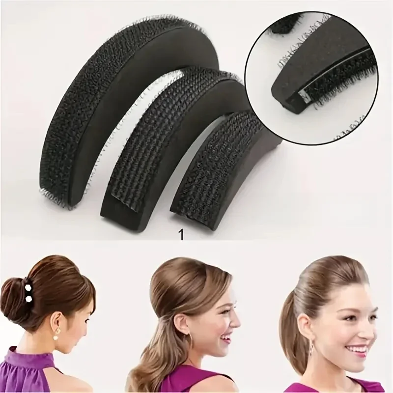 3Pcs/Set Podkładki do włosów Zwiększanie objętości włosów Puff Hair Bun Maker Donut Magic Foam Sponge Bump Up Insert Base Akcesoria do stylizacji włosów — zdjęcie 2