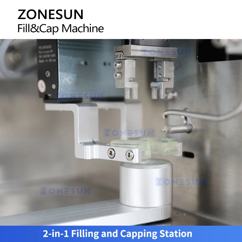 Zonesun ZS-KXG620 Mesin Pengemas Tabung Uji Peralatan Laboratorium Pengisi Botol Capper Monoblock