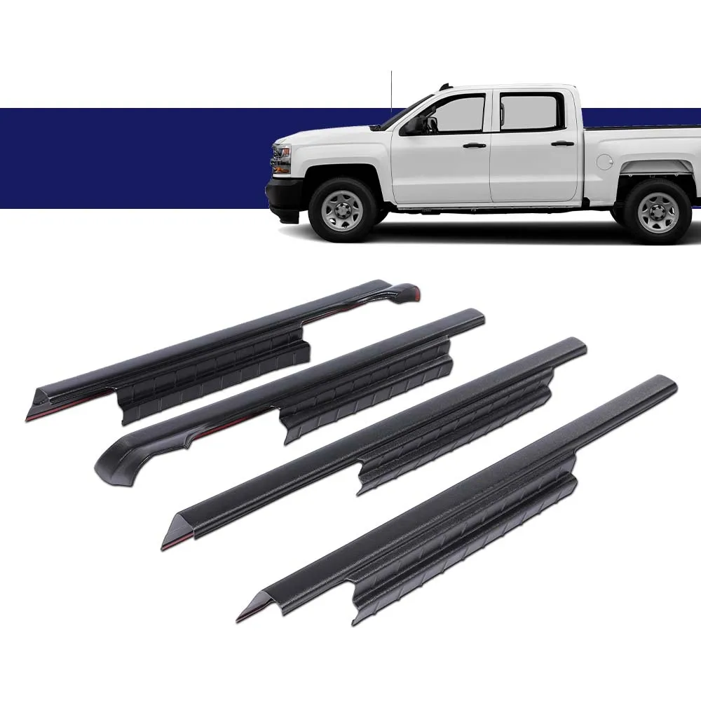 Fit For 14-18 Silverado 1500 4x Crew Cab Trail Armor Rocker Panel Protect Cover